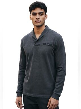 G-Star RAW Men's XL Gray Shawl Collar Long Sleeve Pullover‎